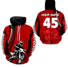 Load image into Gallery viewer, Adult&Kid Red Custom Motocross Jersey UPF30+ MX Racing Biker Off-road Dirt Bike Racewear| CTP65