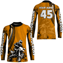Load image into Gallery viewer, Adult&Kid Orange Custom Motocross Jersey UPF30+ MX Racing Biker Off-road Dirt Bike Racewear| CTP65