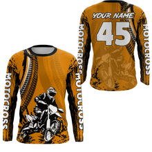 Load image into Gallery viewer, Adult&Kid Orange Custom Motocross Jersey UPF30+ MX Racing Biker Off-road Dirt Bike Racewear| CTP65