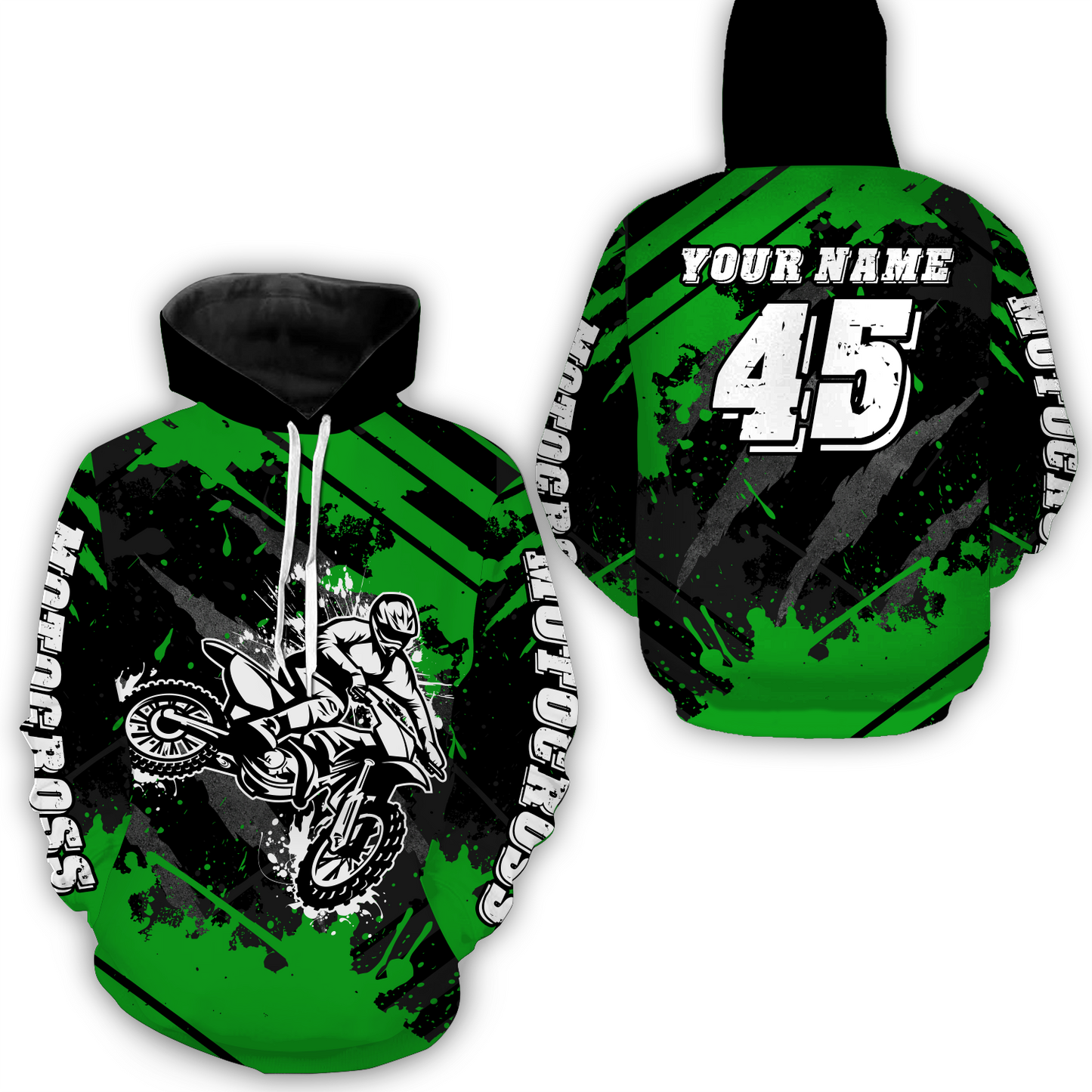 Custom Green Motocross Jersey for Men Women Upf30+ Dirt Bike Shirt Motorcycle Jersey| CTP101