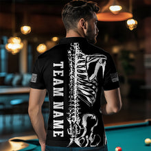 Load image into Gallery viewer, Custom Skull Bone 8 Ball Billiard Shirts for Men Billiard Team Jerseys Polo & 1/4 Zip Shirts NNT47