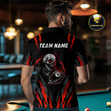 Load image into Gallery viewer, Personalized Skull Billiard Team Jerseys Billiard Shirts for Men Polo & 1/4 Zip Shirts NNT43