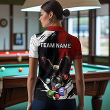 Load image into Gallery viewer, Eagle Custom Red Billiard Team Shirts For Women Bowling League Polo & 1/4 Zip Shirt NNT20