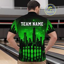 Load image into Gallery viewer, Green Bowling Custom Men Bowling Shirt Polo & Quarter-Zip Bowling Team Jerseys HNT66