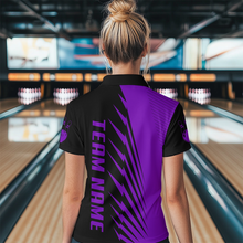 Load image into Gallery viewer, Custom Purple Bowling Shirts for Men Women Team Bowling Polo & 1/4 Zip Shirt MBL48