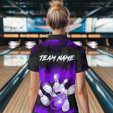 Load image into Gallery viewer, Customize Purple Bowling Shirts for Men Women Team Bowling Polo & 1/4 Zip Shirts MBL81