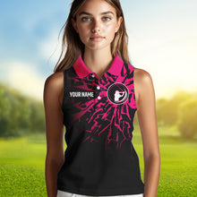 Load image into Gallery viewer, Pink Golf Polo Shirt Custom Golf Shirts for Men and Women Team Golf Apparel MMG58