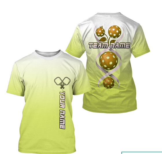 Yellow Pickleball It's In My DNA Custom Pickleball T-Shirt For Men, Pickleball Team NYN0955