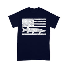 Load image into Gallery viewer, Musky Fisherman American Flag Fishing Men's T Shirt - FSD1412D02