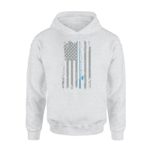 Load image into Gallery viewer, American flag fishing shirt vintage fishing - Standard Hoodie