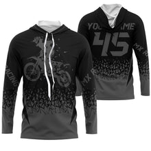 Load image into Gallery viewer, MX racing jersey personalized motocross UPF30+ adult&kid grey dirt bike riders off-road motorcycle| NMS873