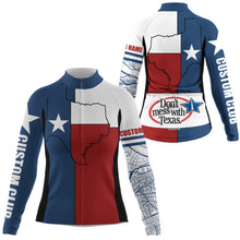 Load image into Gallery viewer, Texas flag Women's cycling jersey - Bike shirt with full zipper 3-rear pockets MTB BMX cycle gear| SLC141