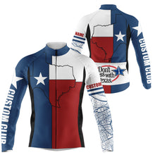 Load image into Gallery viewer, Texas flag Men's cycling jersey - Bike shirt with full zipper 3-rear pockets MTB BMX cycle gear| SLC141