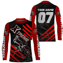 Load image into Gallery viewer, Xtreme Motocross kid&adult custom UV red MX jersey biker racing shirt motorcycle long sleeves PDT225