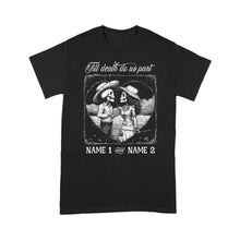 Load image into Gallery viewer, Personalized Skull Fishing Couple Valentine'S Day Fishing T Shirts, Matching Fishing Shirts IPHW5798