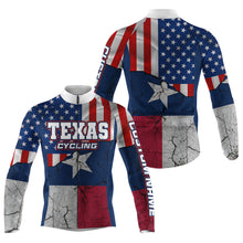 Load image into Gallery viewer, Texas cycling jersey for Men Women UPF50+ bike shirts USA bicycle gear with 3 pockets & full zip| SLC174