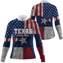 Load image into Gallery viewer, Texas cycling jersey for Men Women UPF50+ bike shirts USA bicycle gear with 3 pockets & full zip| SLC174