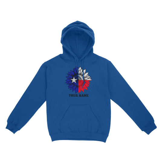 Texas flag sunflower customized name patriot Texas state flag Hoodie D03 NQS2495