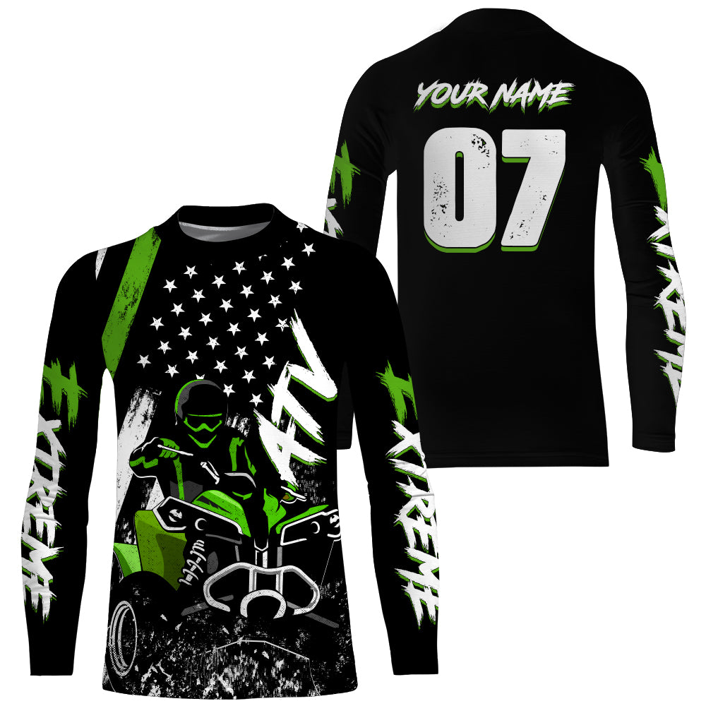 Custom ATV Motocross Jersey UPF30+ Quad Bike Shirt Extreme Racing Adult Youth Long Sleeves NMS1340