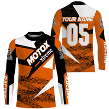 Load image into Gallery viewer, Xtreme orange MotoX custom kid&adult jersey UPF30+ dirt bike off-road MX racing motorcycle shirt PDT48
