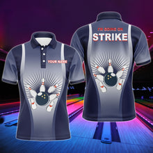 Load image into Gallery viewer, I'm Going on Strike Men Polo Bowling Shirt Personalized Blue Men Bowlers Team Short Sleeves Jersey NBP15