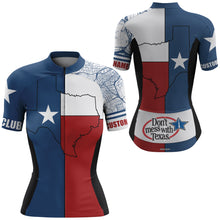 Load image into Gallery viewer, Texas flag Women's cycling jersey - Bike shirt with full zipper 3-rear pockets MTB BMX cycle gear| SLC141