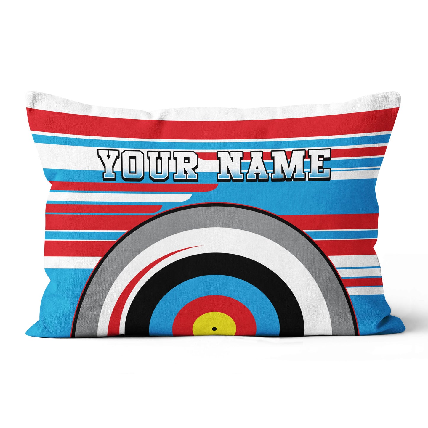 Personalized Archery 3d Target Pillow Custom Name Colorful Throw Pillows TDM0799