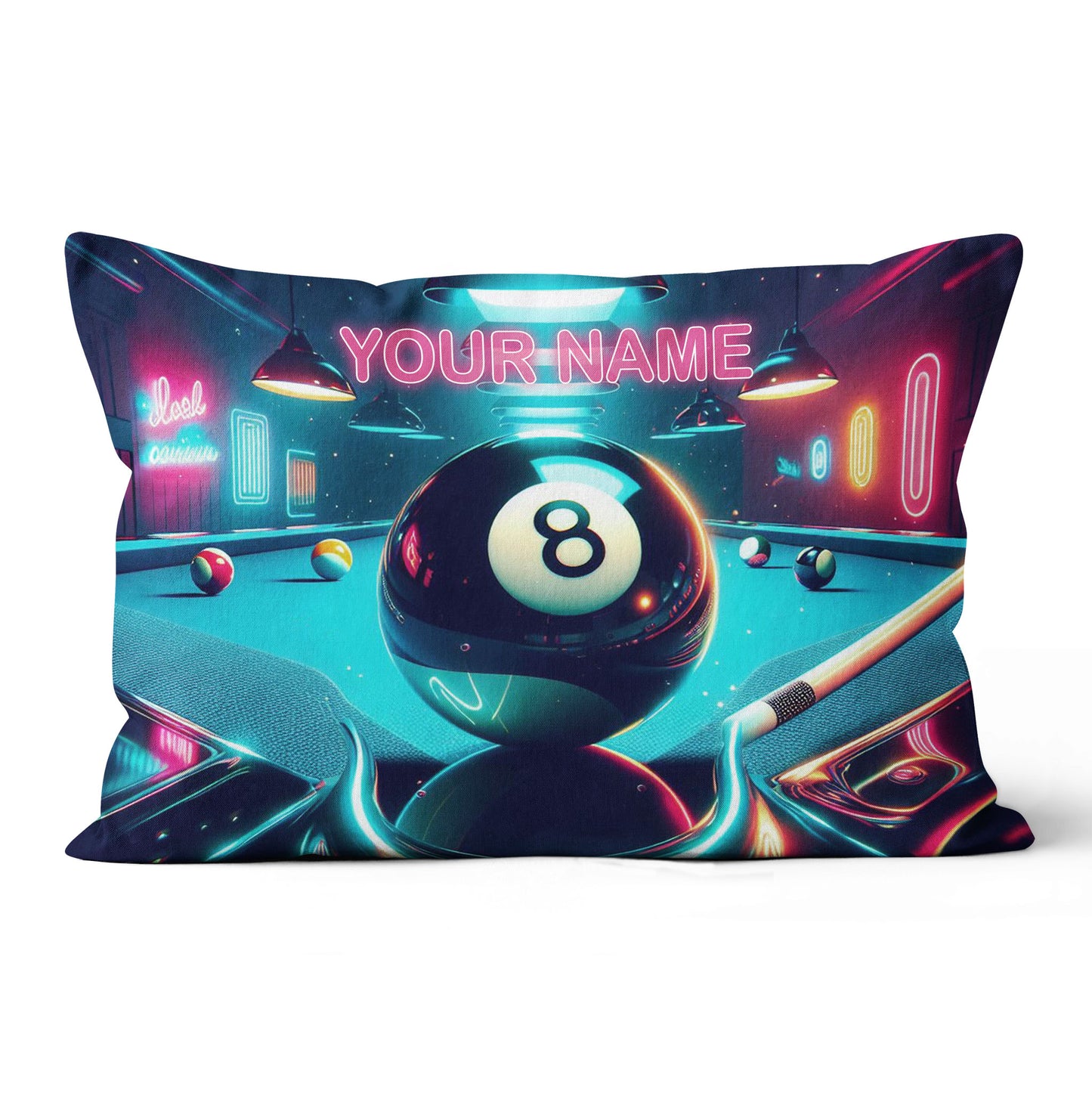 Personalized 8 Ball Billiard Game 3D Pillow Custom Best Billiard Pillows VHM0896