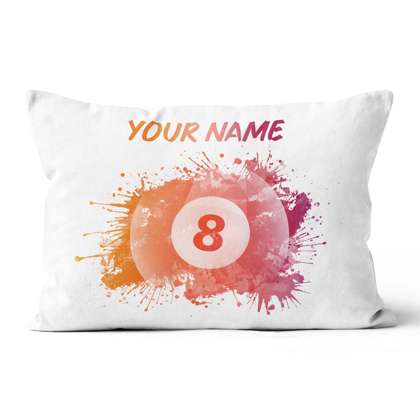 Customized 8 Ball Pool Painted Pillow, Billiard Throw Pillows Gifts TDM0809