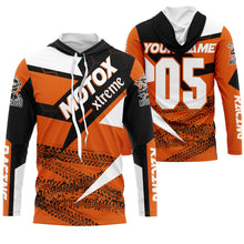 Load image into Gallery viewer, Xtreme orange MotoX custom kid&adult jersey UPF30+ dirt bike off-road MX racing motorcycle shirt PDT48