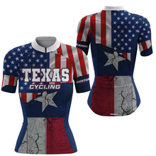 Load image into Gallery viewer, Texas cycling jersey for Men Women UPF50+ bike shirts USA bicycle gear with 3 pockets & full zip| SLC174