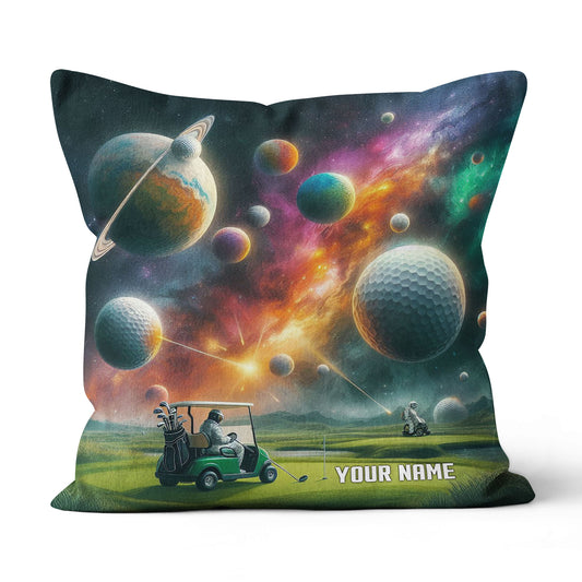 Golf Equipments In Space Custom Golf Pillow Personalized Golfing Gifts LDT1157