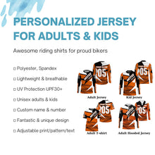 Load image into Gallery viewer, Xtreme orange MotoX custom kid&adult jersey UPF30+ dirt bike off-road MX racing motorcycle shirt PDT48