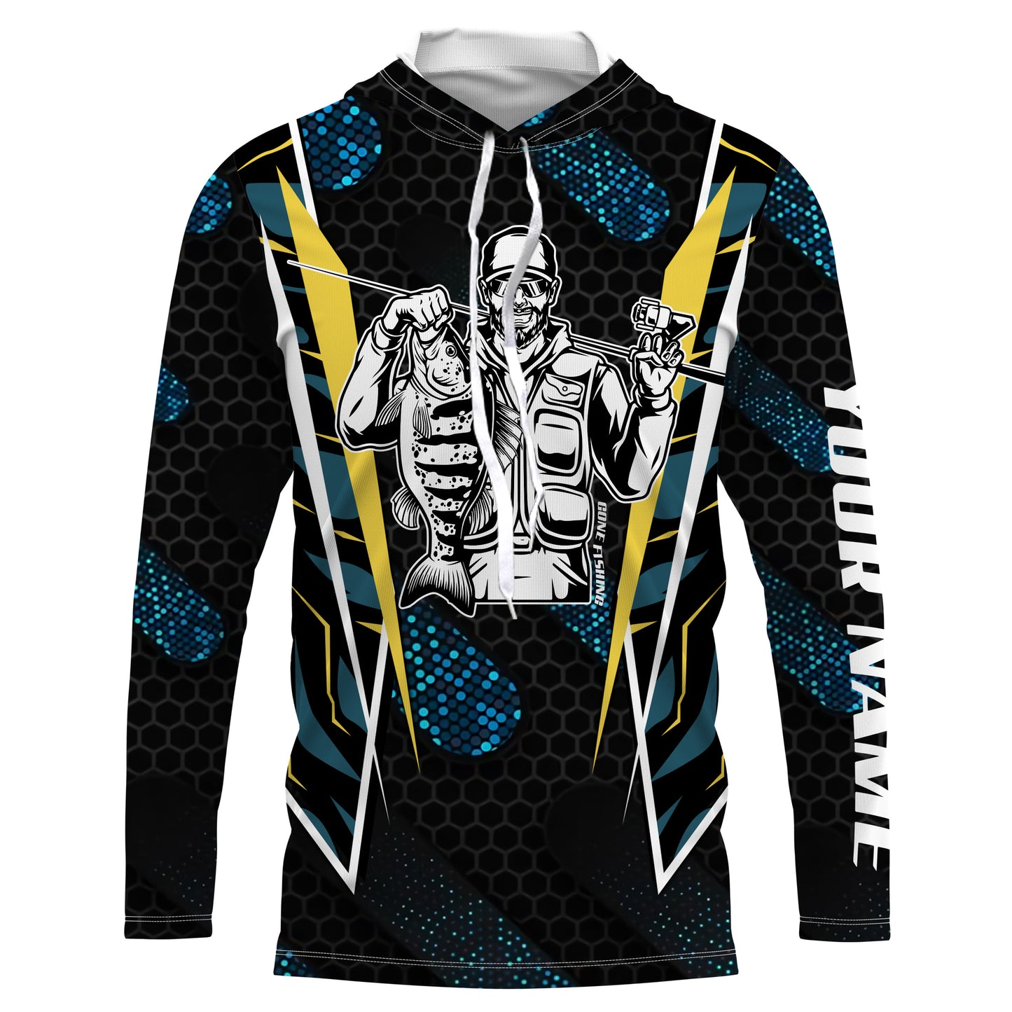Vintage Fisherman Custom Name Long Sleeve Performance Fishing Sun Protection UV Shirts TTN86
