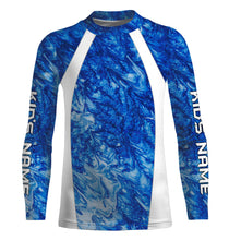 Load image into Gallery viewer, Men's Fishing Blue Sea Camo Shirts Sun Protection Outdoor Long Sleeve Gift For Fisherman TTN60