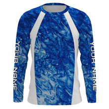 Load image into Gallery viewer, Men's Fishing Blue Sea Camo Shirts Sun Protection Outdoor Long Sleeve Gift For Fisherman TTN60