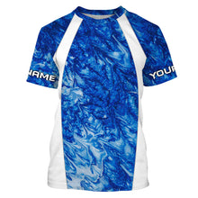 Load image into Gallery viewer, Men's Fishing Blue Sea Camo Shirts Sun Protection Outdoor Long Sleeve Gift For Fisherman TTN60