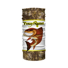 Load image into Gallery viewer, Redfish fishing camo custom name with funny Redfish angry ChipteeAmz's art UV protection shirts AT018