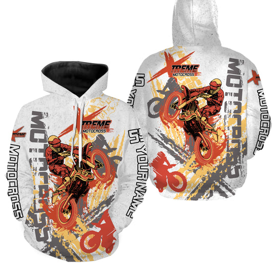 Extreme Motocross Racing All Over Printed Jersey Hoodie T-shirt, Custom Motorcycle Off-road Bike| NMS284