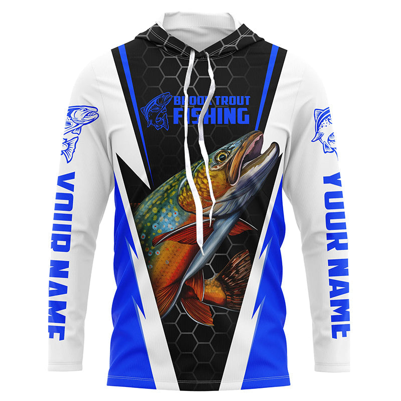 Personalized Brook Trout Fishing Jerseys, Trout Long Sleeve Tournament
