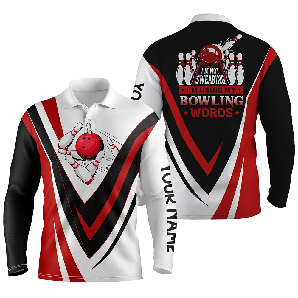 Custom bowling polo shirts for men I'm not swearing, I'm using my bowl ChipteeAmz