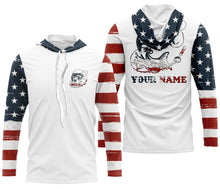 Load image into Gallery viewer, Catfish Fishing catfish hunter American Flag Customized Name UV Protection Shirts, patriotic Fishing Clothing NQS2384