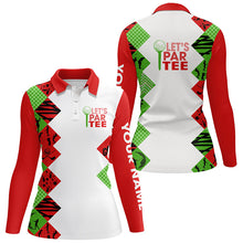 Load image into Gallery viewer, Women's golf polo shirts custom Let's par tee Christmas golf tops for women, golfing gifts jerseys NQS6859