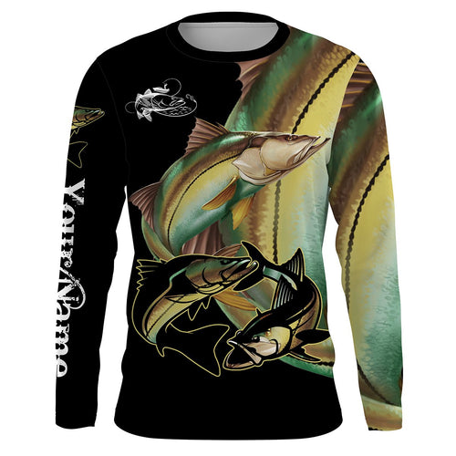 Snook fish saltwater fishing Customize UV protection long sleeves fishing shirts, gifts for fishing lover NQS2453