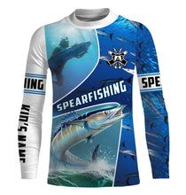 Load image into Gallery viewer, Wahoo blue water spearfishing Custom Name UV protection UPF 30+ fishing jersey, custom fishing apparel NQS3069
