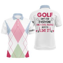 Load image into Gallery viewer, Mens golf polo shirts custom argyle pattern golf isn't for everyone only cool people seem to like it NQS6709