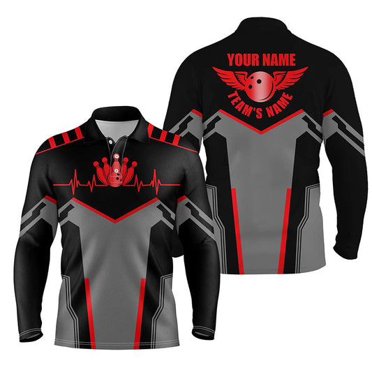 personalized bowling shirt for men – custom name design side view