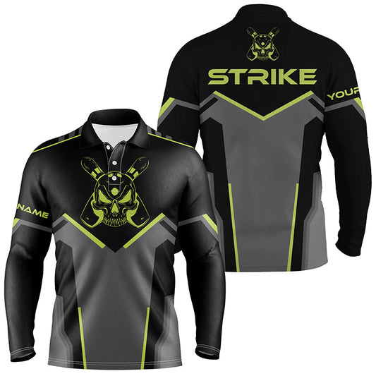 Retro Bowling polo shirts for men custom name Bowling Team League Jersey Strike Bowling Shirts NQS6245