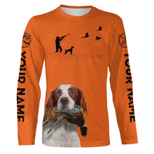 Load image into Gallery viewer, Irish Red & White Setter Dog Pheasant Hunting Custom name Orange Shirts for Upland hunters FSD3956