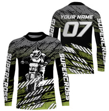 Load image into Gallery viewer, Supercross Jersey Custom Number & Name Tire Track Motorcycle Riding Shirt Off-Road Dirt Bike Racing| NMS541